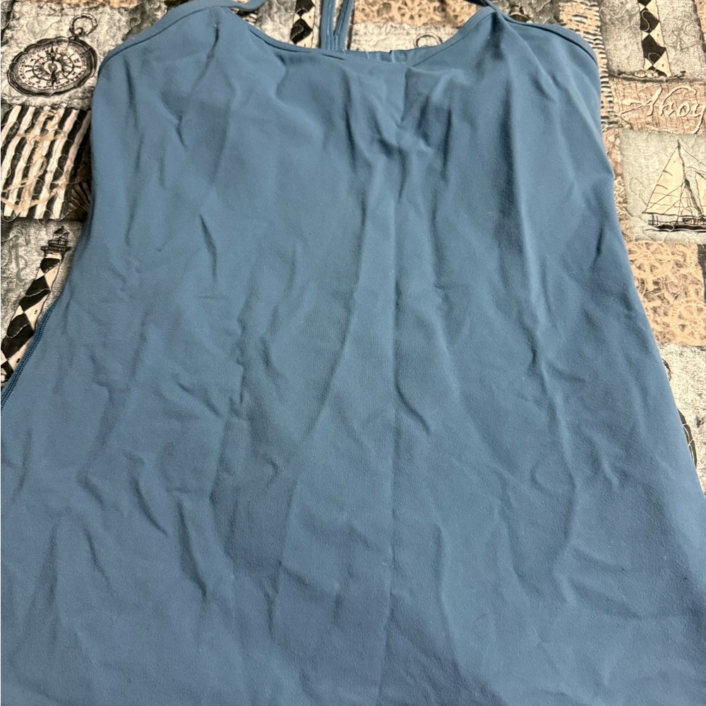 Blue activewear tank top